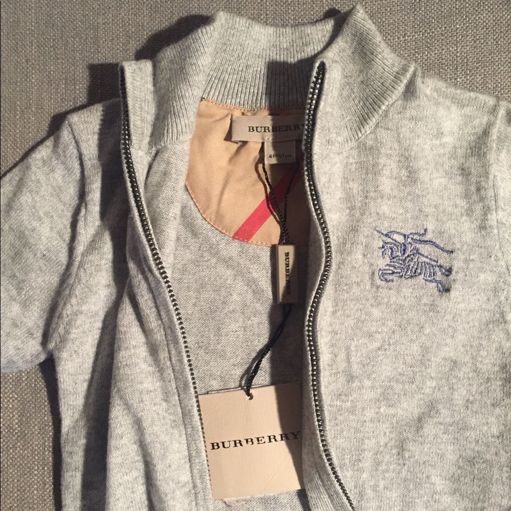 USED Burberry Cashmere Blend Baby Sweater.